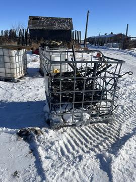 Efficient Scrap Metal Recycling Yard with Organized Metal Storage